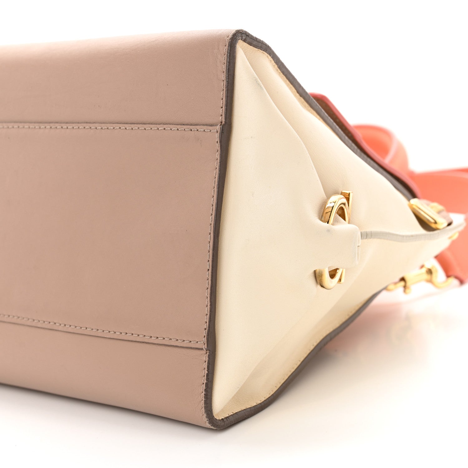 Salvatore Ferragamo Calfskin Colorblock Medium Sofia Shoulder Bag Pink Multicolor 8 of 14