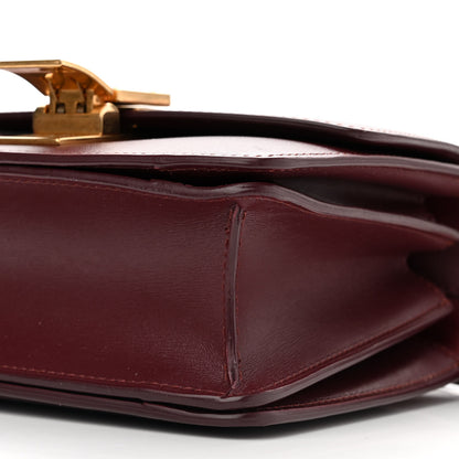 Celine Box Calfskin Small Classic Box Flap Bag Burgundy 10 of 18