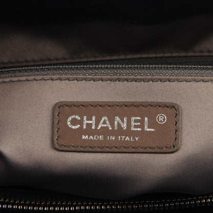 Chanel Caviar Quilted XL Grand Shopping Tote GST Navy Blue 6 of 7
