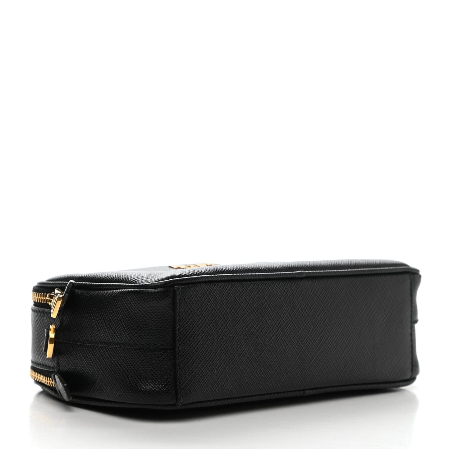 Saffiano Mini Camera Crossbody Bag Black