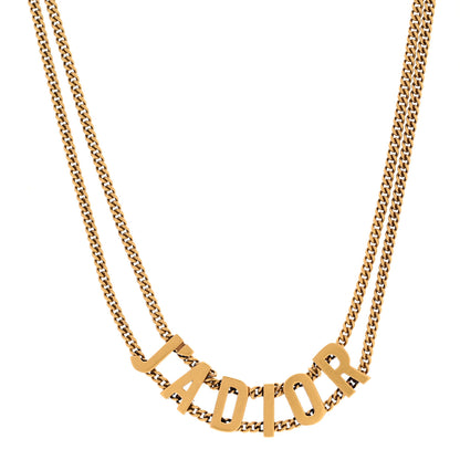 Christian Dior Metal J'Adior Choker Necklace Aged Gold 1 of 6