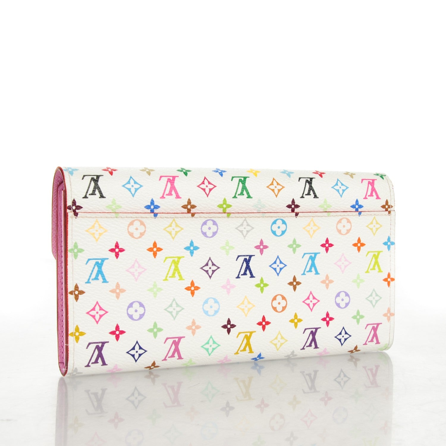 Louis Vuitton Monogram Multicolor Sarah Wallet NM White Litchi 3 of 7