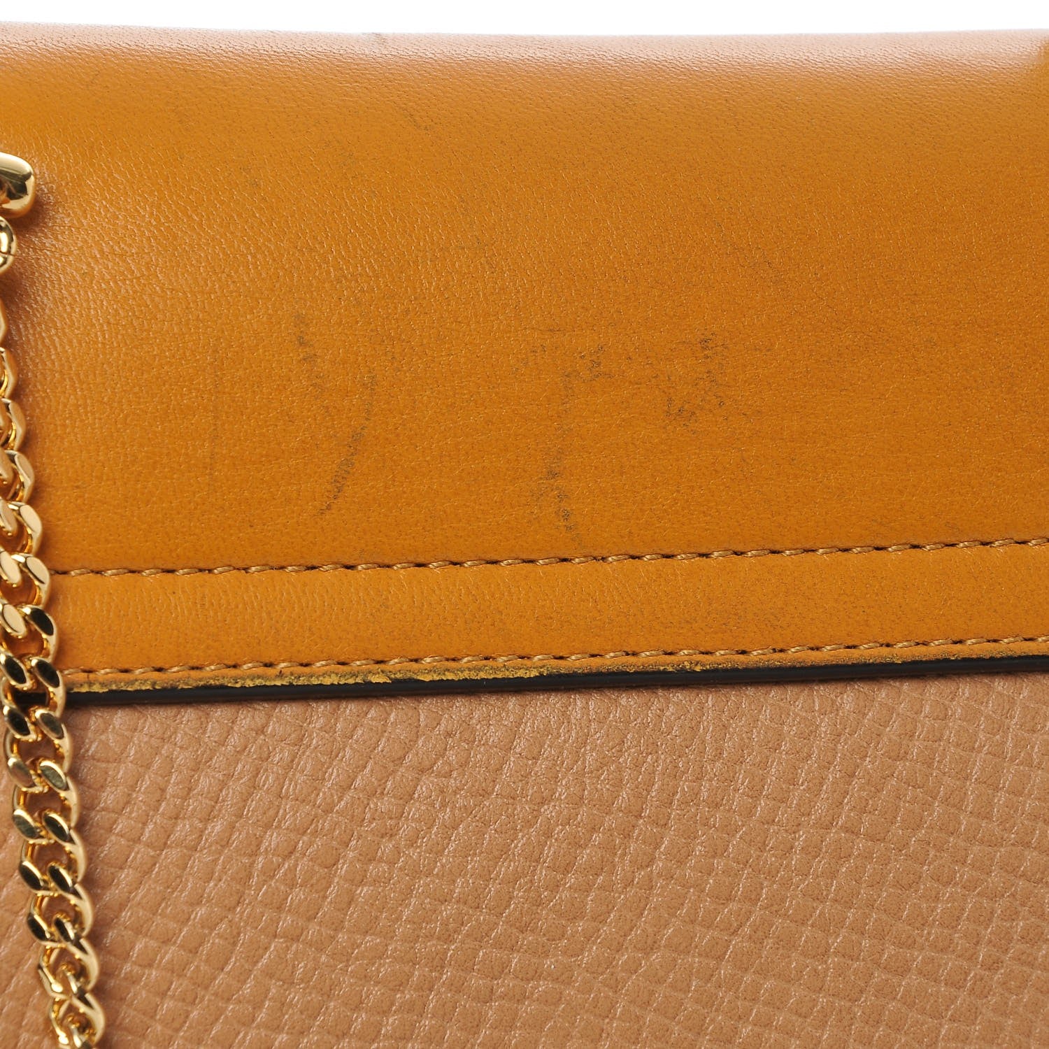 Chloe Grained Calfskin Lambskin Drew Shoulder Bag Wet Sand Sunflower 11 of 11