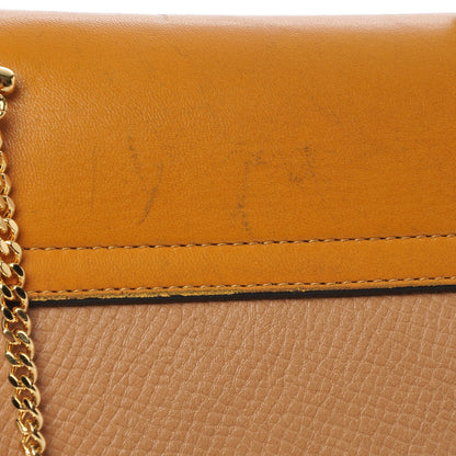 Chloe Grained Calfskin Lambskin Drew Shoulder Bag Wet Sand Sunflower 11 of 11