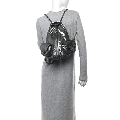 Chanel Iridescent Calfskin Backpack Is Back Dark Grey 2 of 10