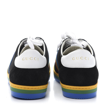 Gucci Suede Rainbow Womens G74 Sneakers 37 Black 4 of 10
