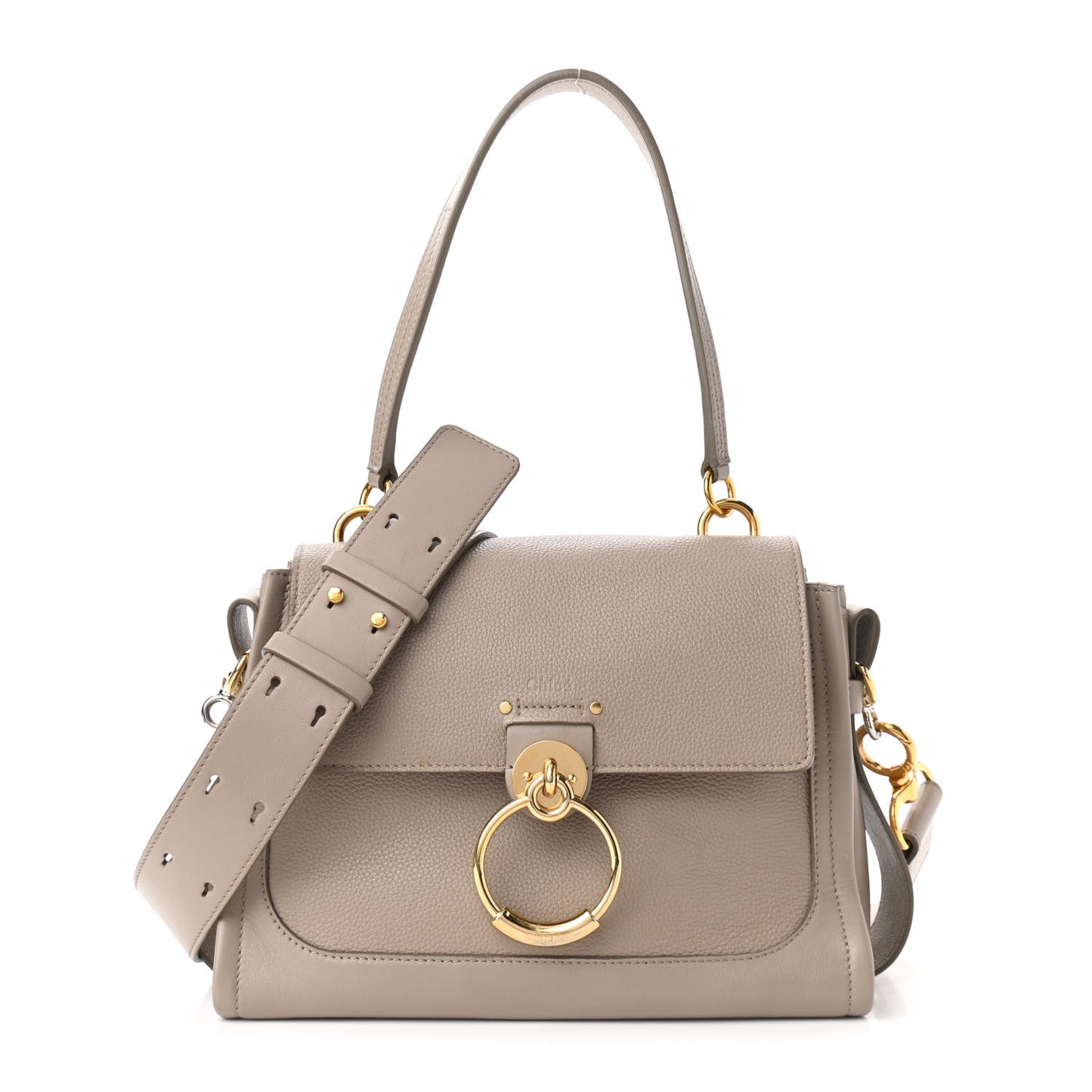 Calfskin Small Tess Day Bag Motty Grey