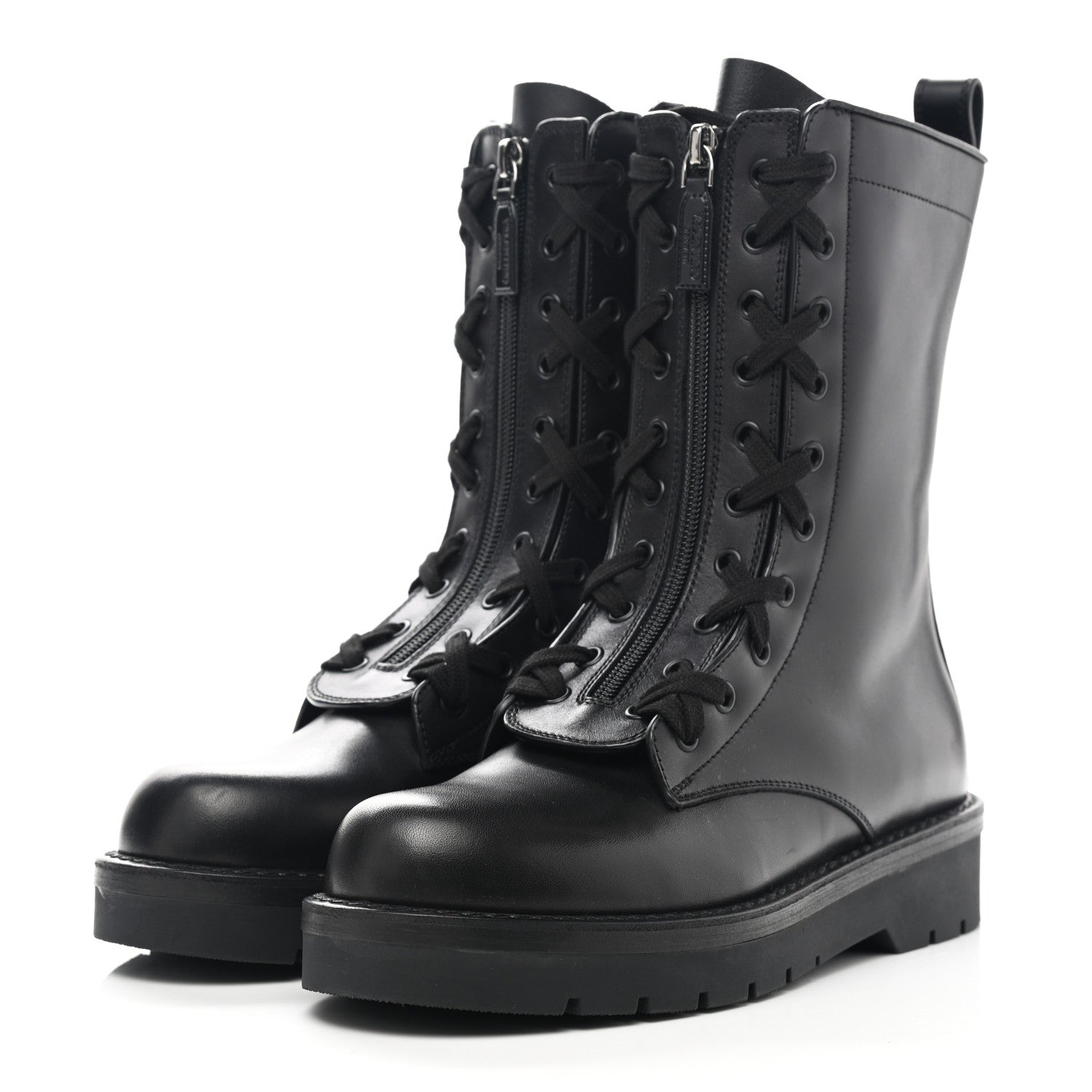 Valentino Garavani Calfskin XCombat 20/40mm Boots 39 Black 3 of 8