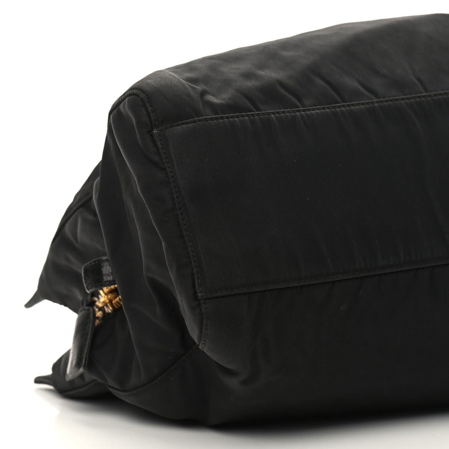 Tessuto Nylon Chain Shoulder Bag Black