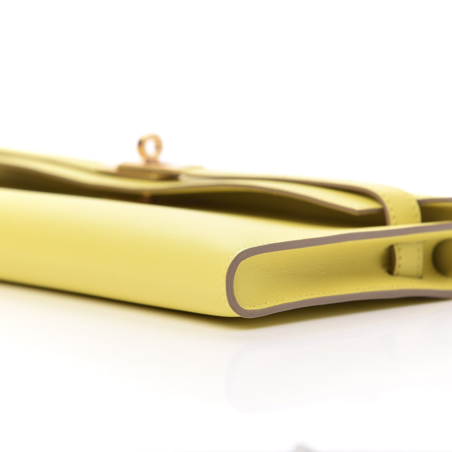 Hermes Swift Kelly Cut Clutch Pochette Lime 6 of 10
