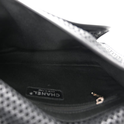 Chanel Metallic Perforated Calfskin Small Up In The Air Flap Black 5 of 10