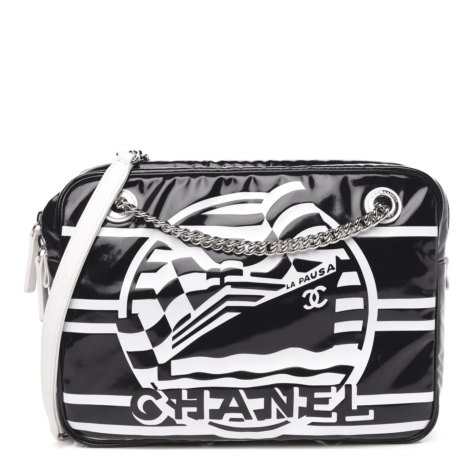 Chanel Vinyl Small La Pausa Camera Case Black 1 of 11