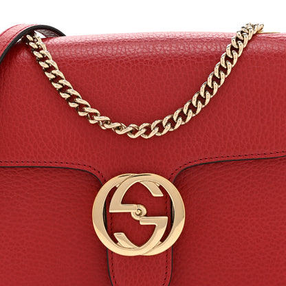 Gucci Dollar Calfskin Small Interlocking G Shoulder Bag Red 9 of 11