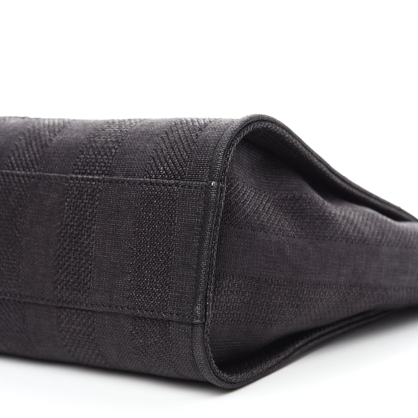 Mixed Fibers Striped Small Deauville Tote Black