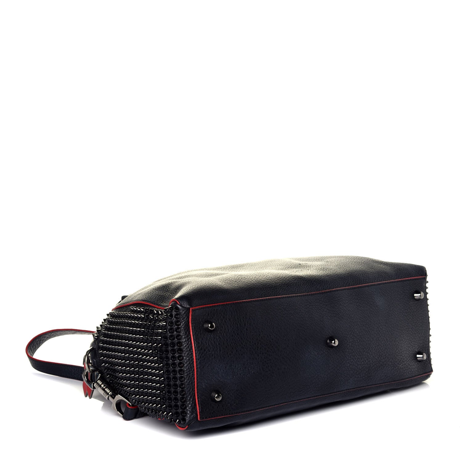 Christian Louboutin Calfskin Panettone Spiked Large Ranch Black 5 of 9