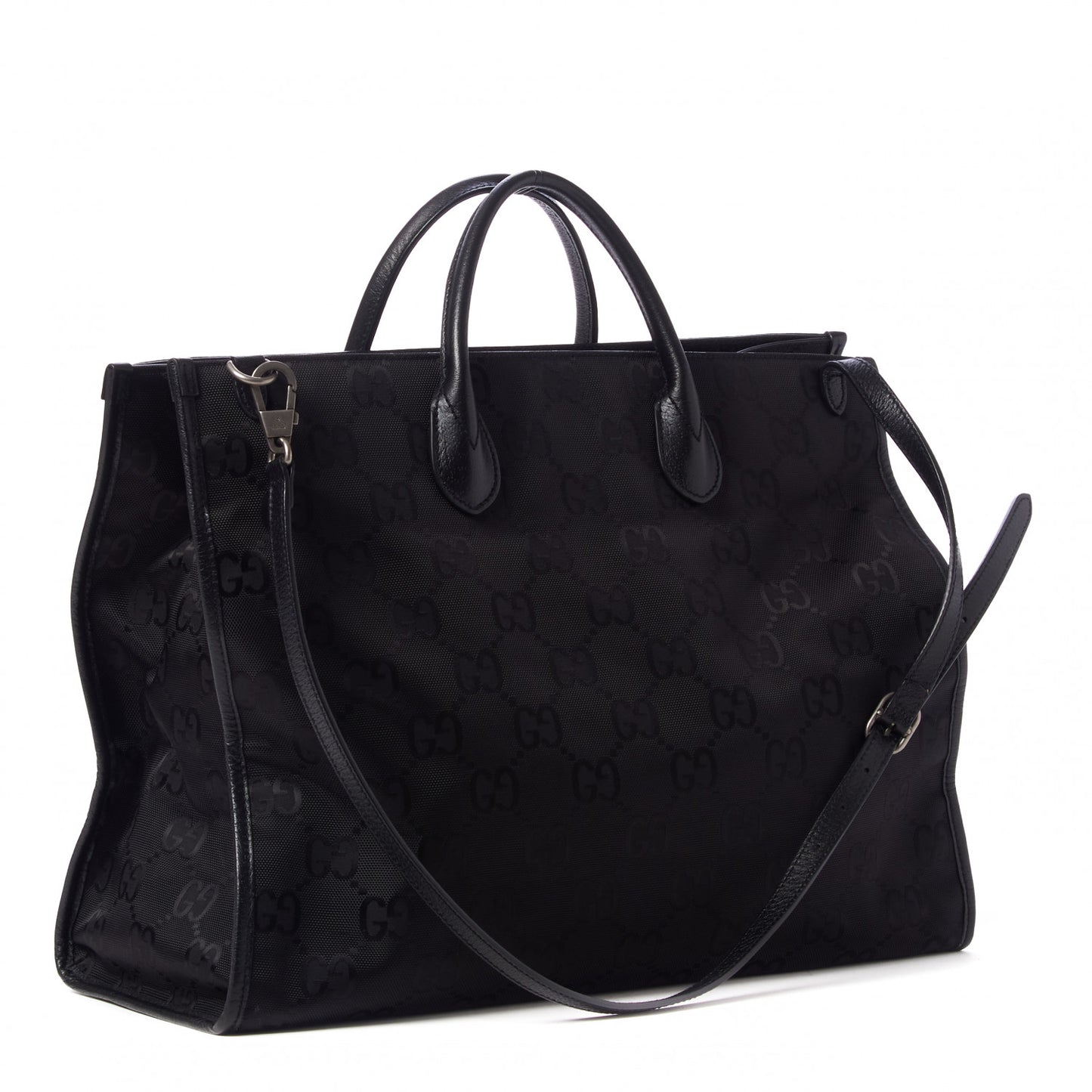Econyl Nylon Monogram Large Off The Grid Tote Bag Black