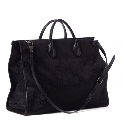 Gucci Econyl Nylon Monogram Large Off The Grid Tote Bag Black 3 of 9