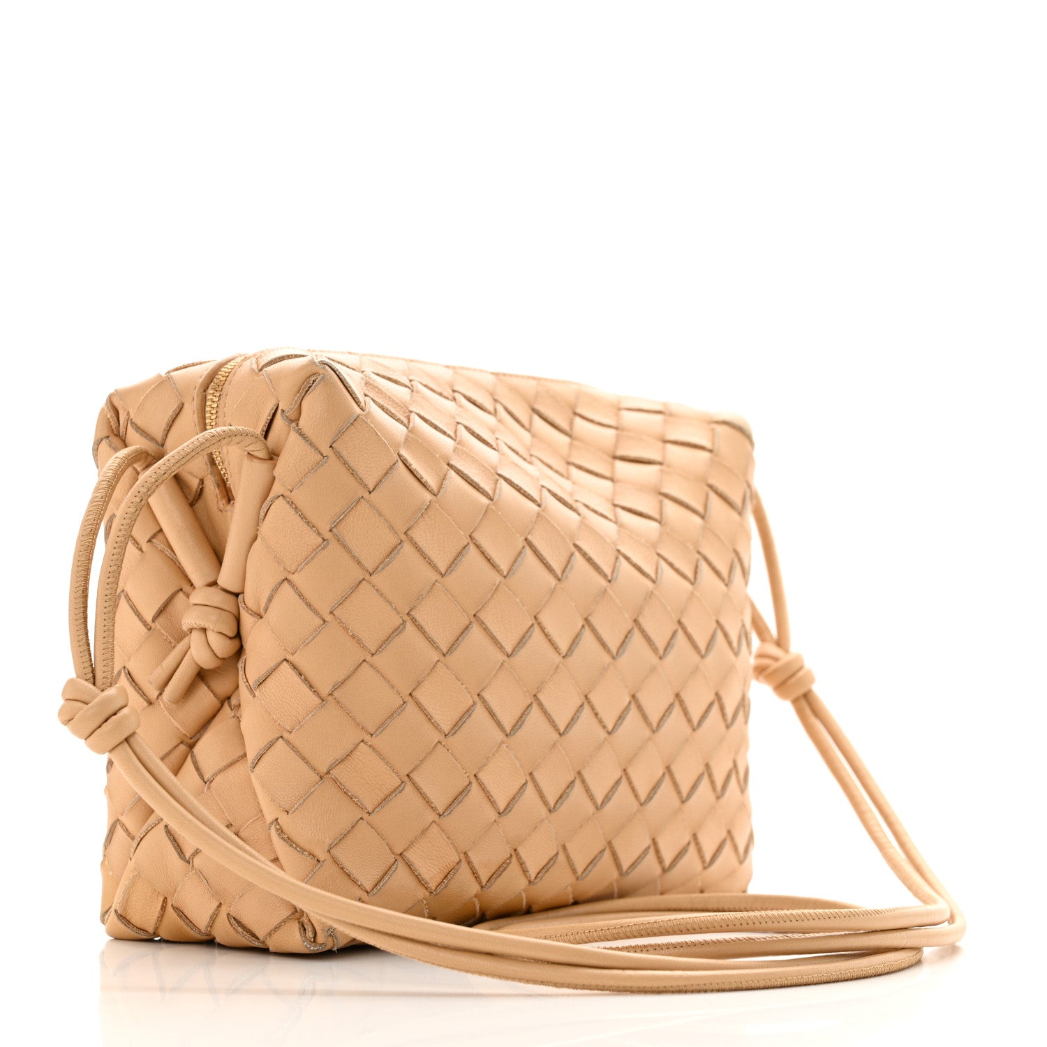Bottega Veneta Nappa Intrecciato Small Loop Camera Bag Almond 3 of 13