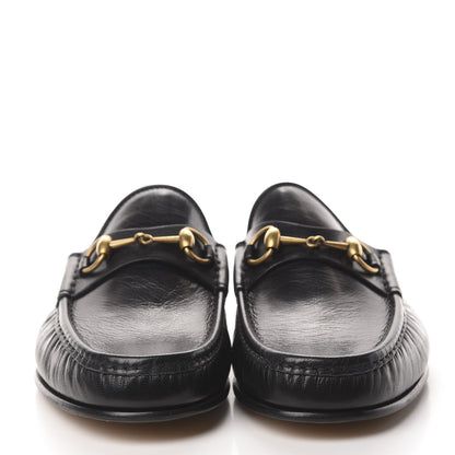 Gucci Goatskin Mens Horsebit Slippers 10 Black 2 of 9