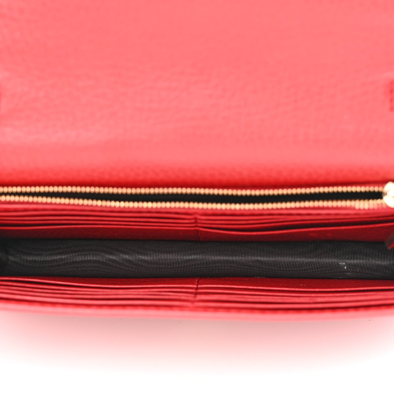 Gucci Dollar Calfskin Interlocking G Chain Wallet Red 5 of 13
