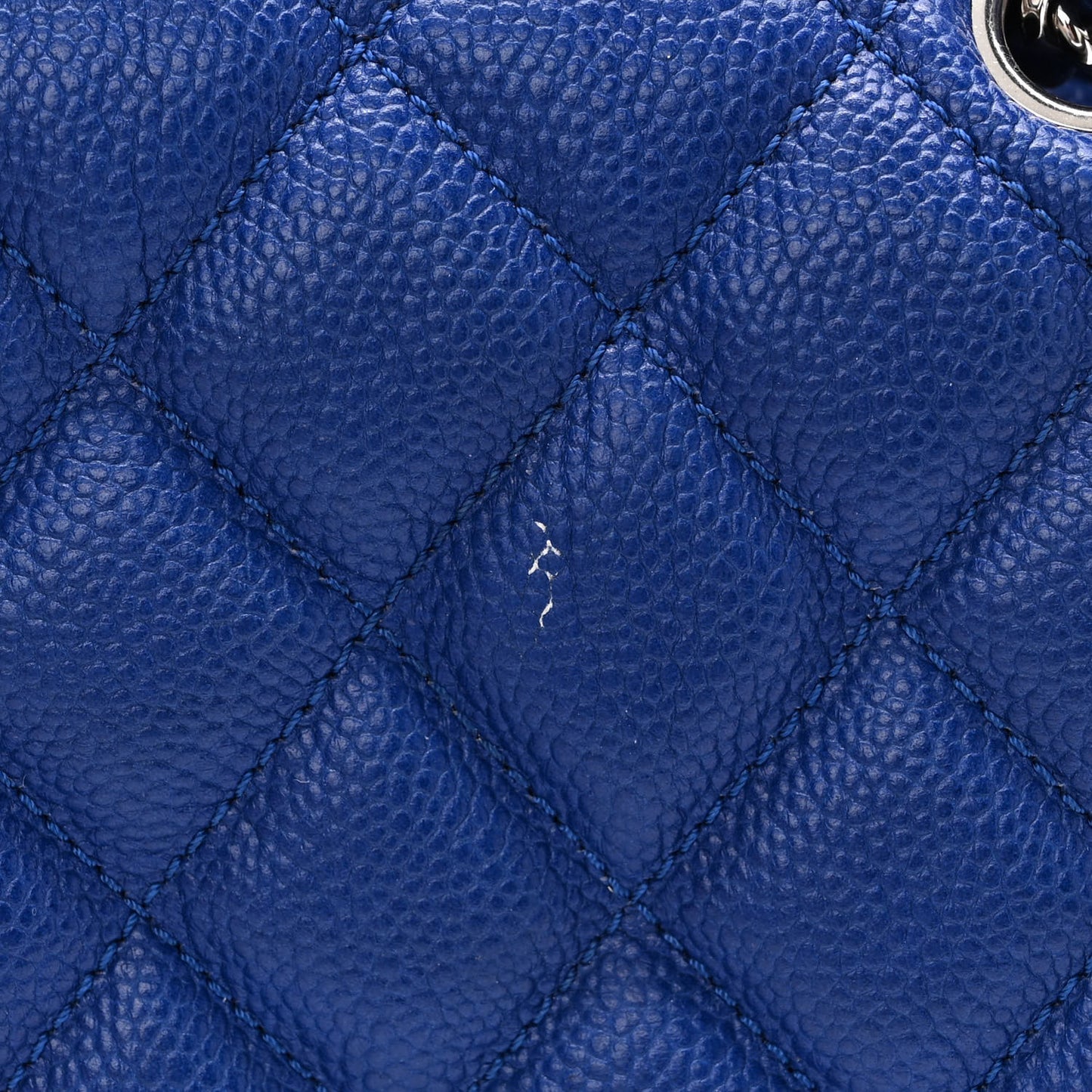 Caviar Quilted Jumbo Easy Flap Blue