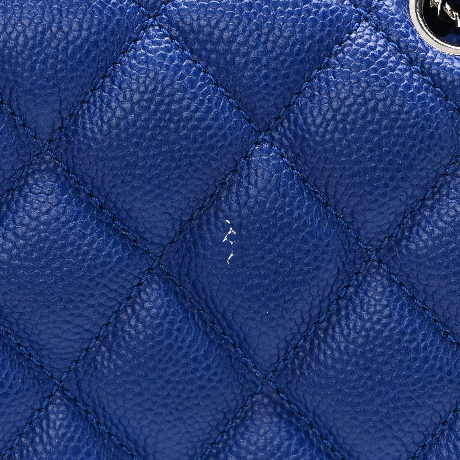 Chanel Caviar Quilted Jumbo Easy Flap Blue 11 of 11