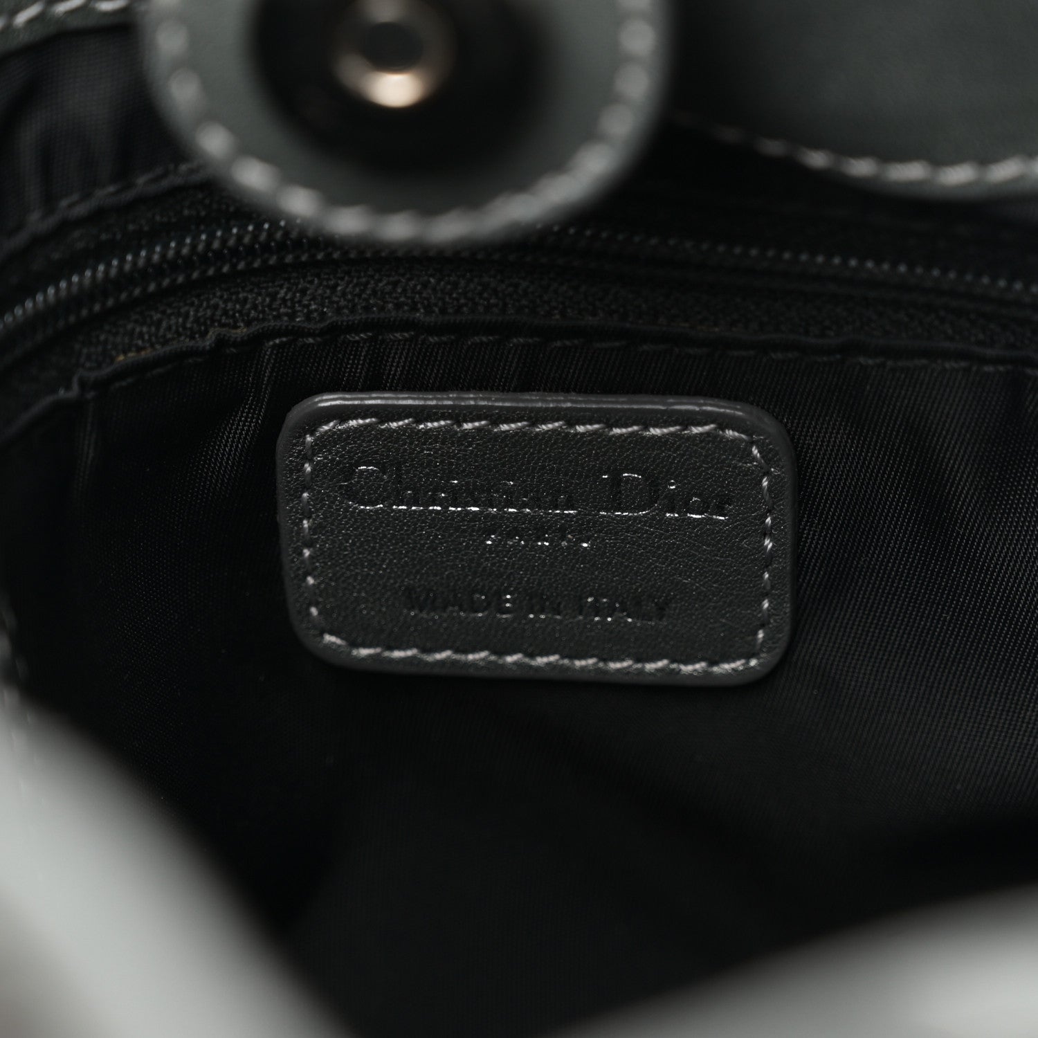 Christian Dior Nylon Cannage Tote Gray 6 of 10