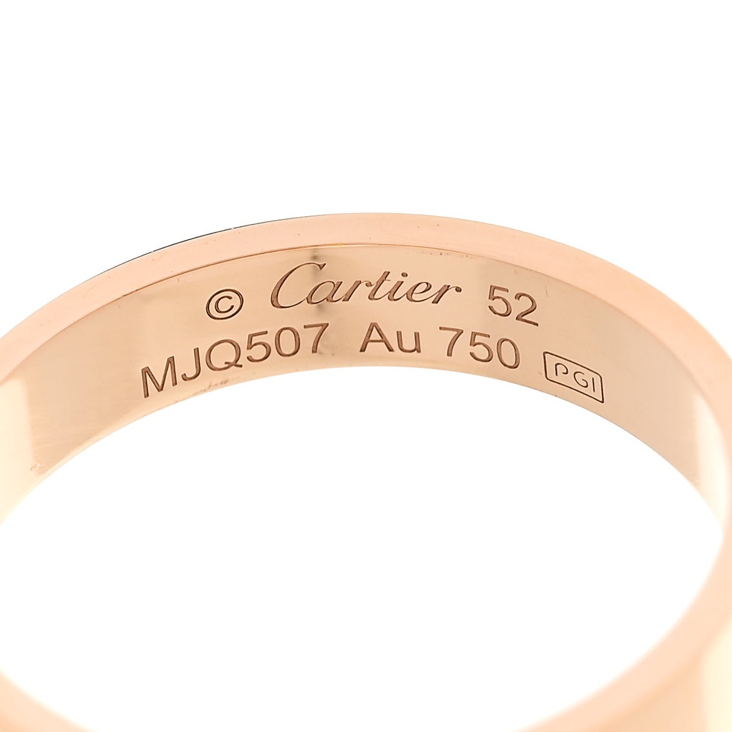 Cartier 18K Pink Gold 3.5mm LOVE Wedding Band Ring 52 6 4 of 5