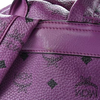 MCM Visetos Studded Medium Stark Backpack Purple 18 of 21