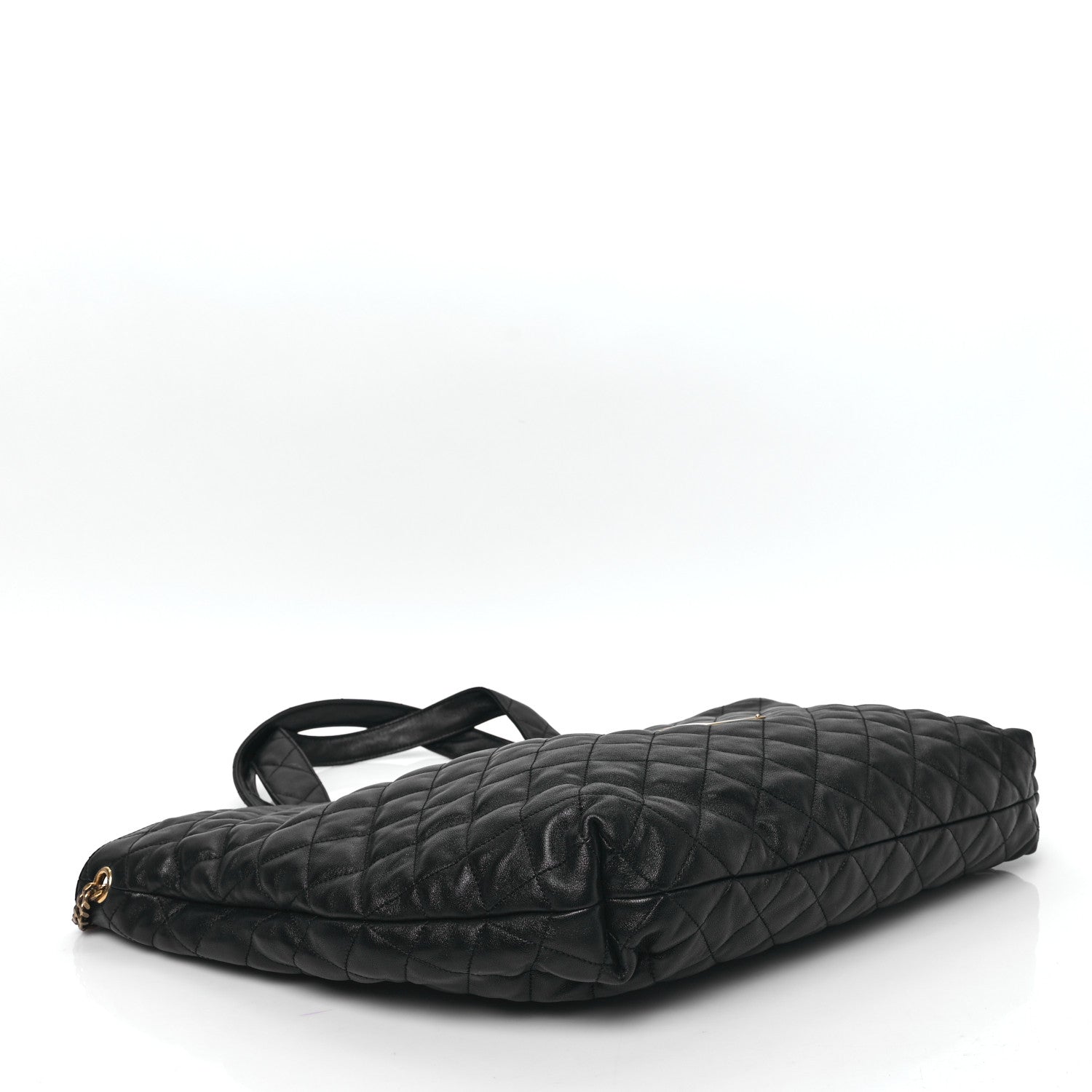 Saint Laurent Lambskin Quilted Maxi Icare Shopping Tote Black 5 of 13