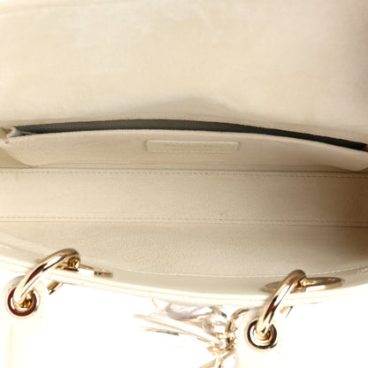 Christian Dior Lambskin Cannage Medium Lady D-Joy White 5 of 8