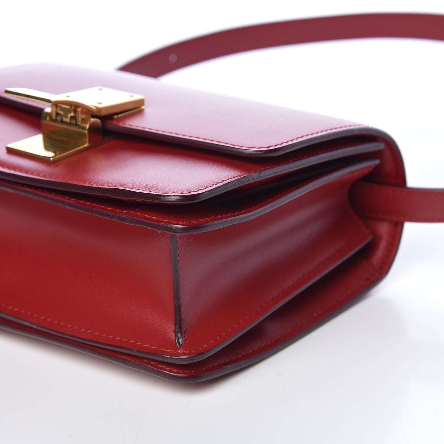 Smooth Calfskin Small Classic Box Flap Bag Red