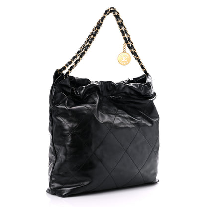 Chanel Shiny Calfskin Quilted Chanel 22 Black 4 of 11