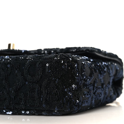 Chanel Sequin Quilted Small Single Flap Black 16 of 20
