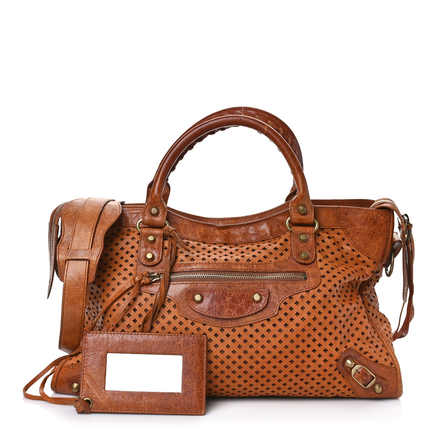 Balenciaga Agneau Laser Cut Cross Classic Gold Hardware City 1 of 14