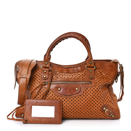 Balenciaga Agneau Laser Cut Cross Classic Gold Hardware City 1 of 14