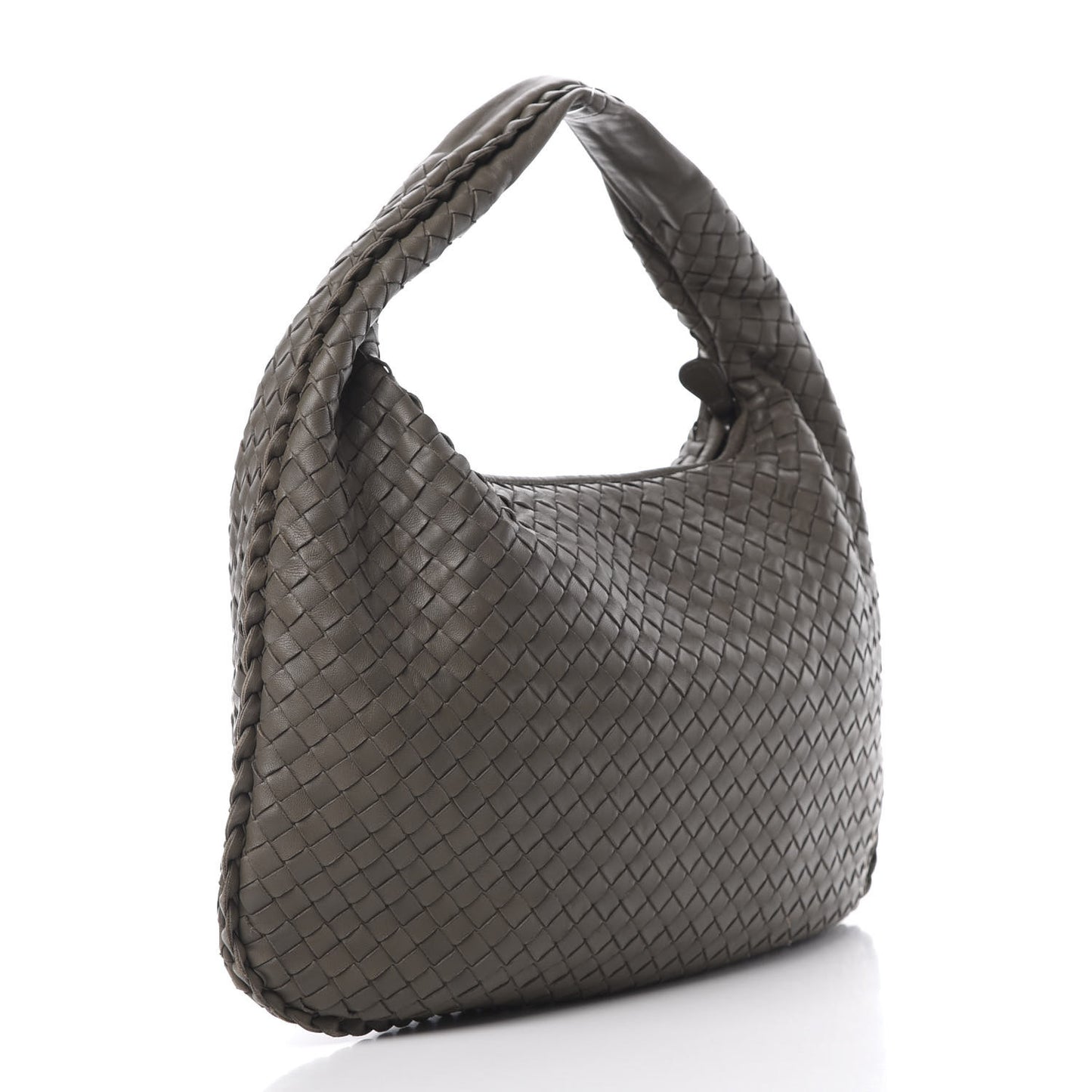 Nappa Intrecciato Medium Veneta Hobo Grey