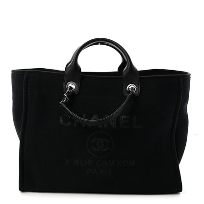 Chanel Mixed Fibers Medium Deauville Tote Black 1 of 12