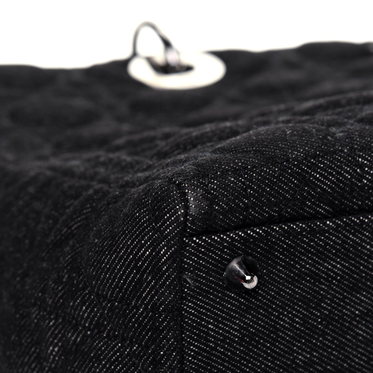Christian Dior Denim Cannage Large Lady Dior Black 9 of 17