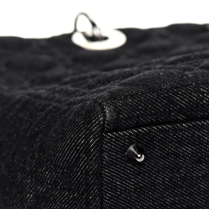Christian Dior Denim Cannage Large Lady Dior Black 9 of 17