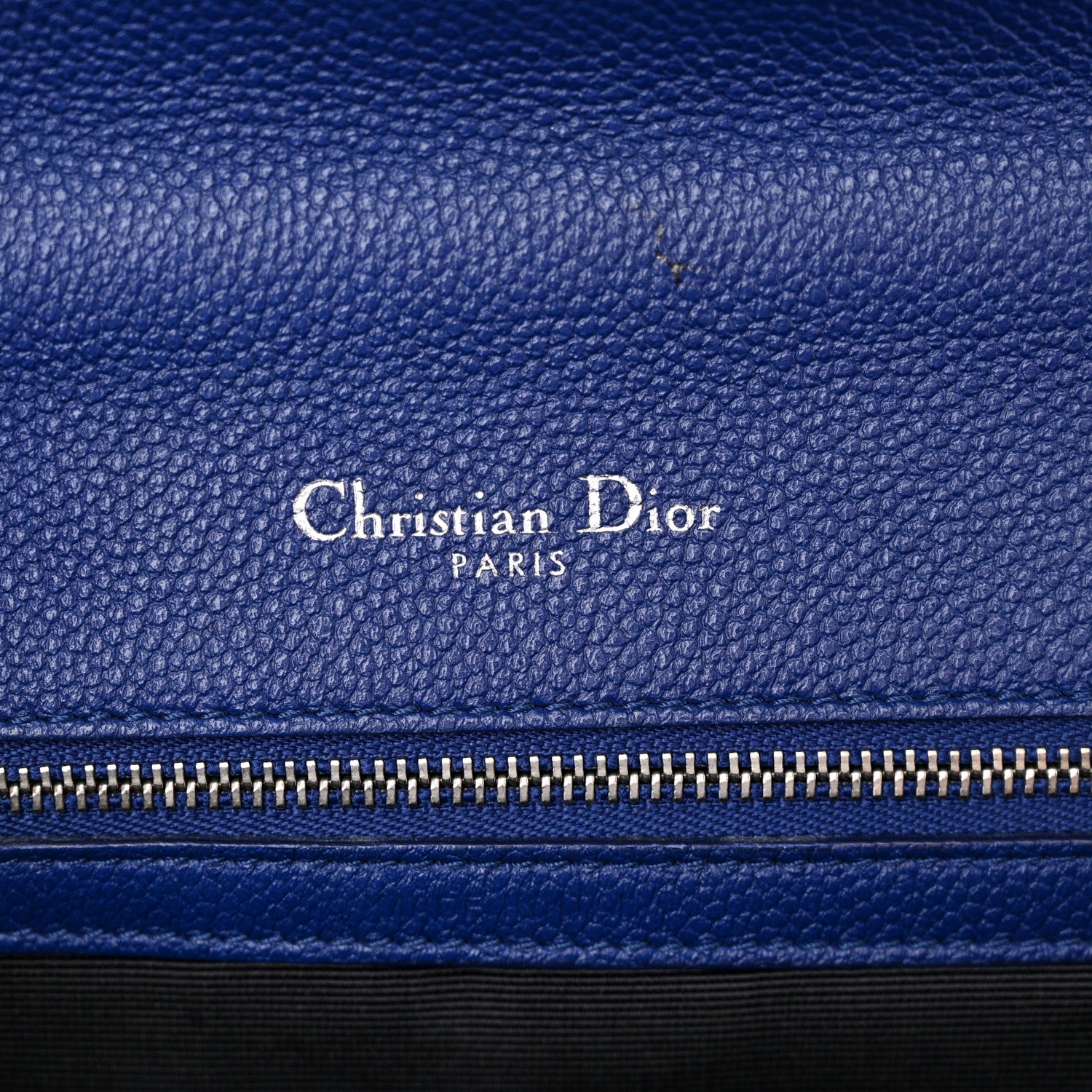 Christian Dior Grained Calfskin Medium Diorama Flap Bag Blue 6 of 12
