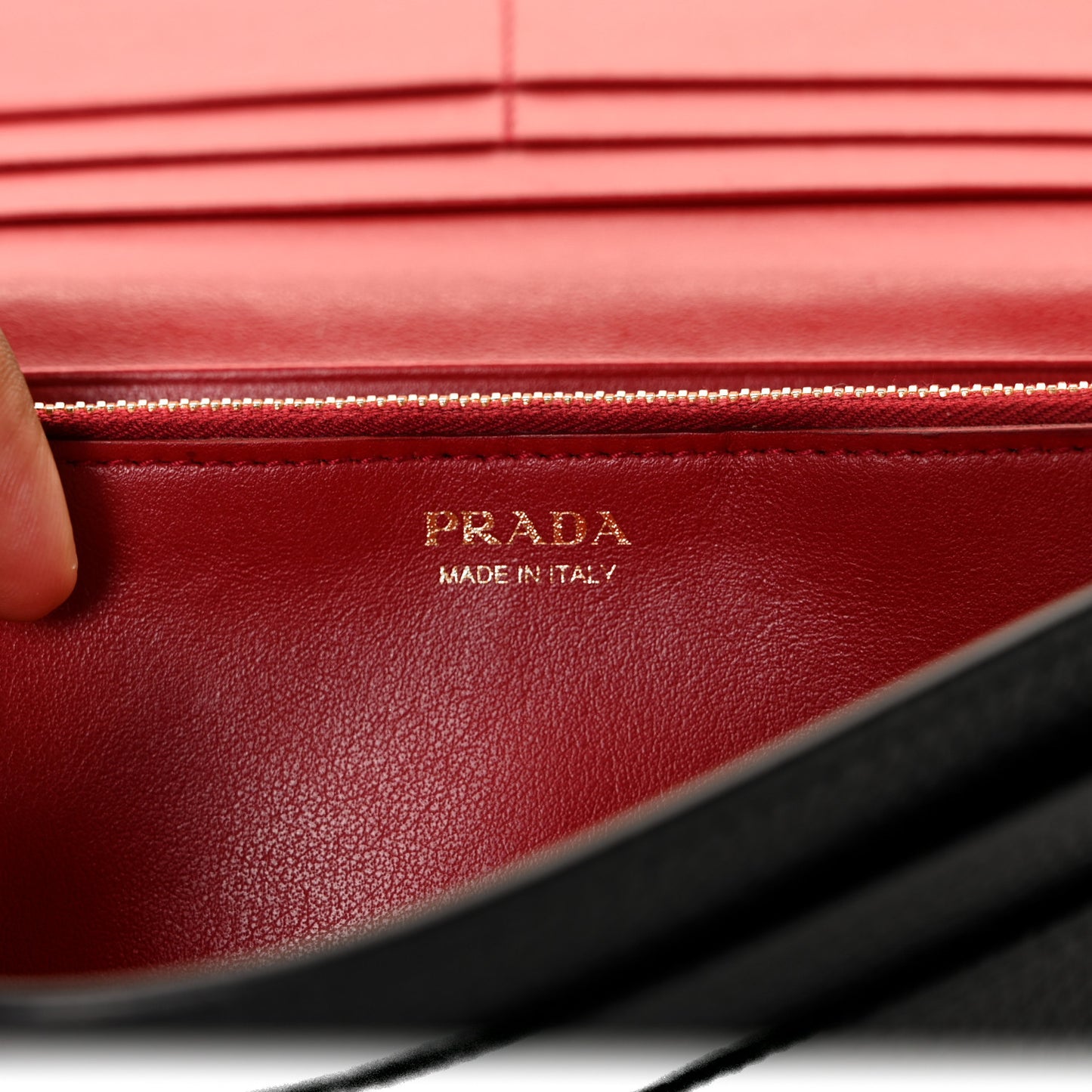 Vitello Daino Bi-Color Continental Flap Travel Wallet Black Fuoco