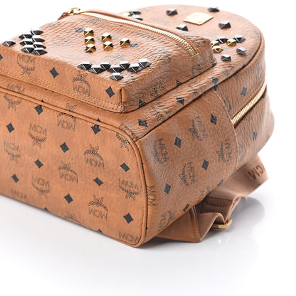 MCM Visetos Studded Small Stark M Backpack Cognac 9 of 9