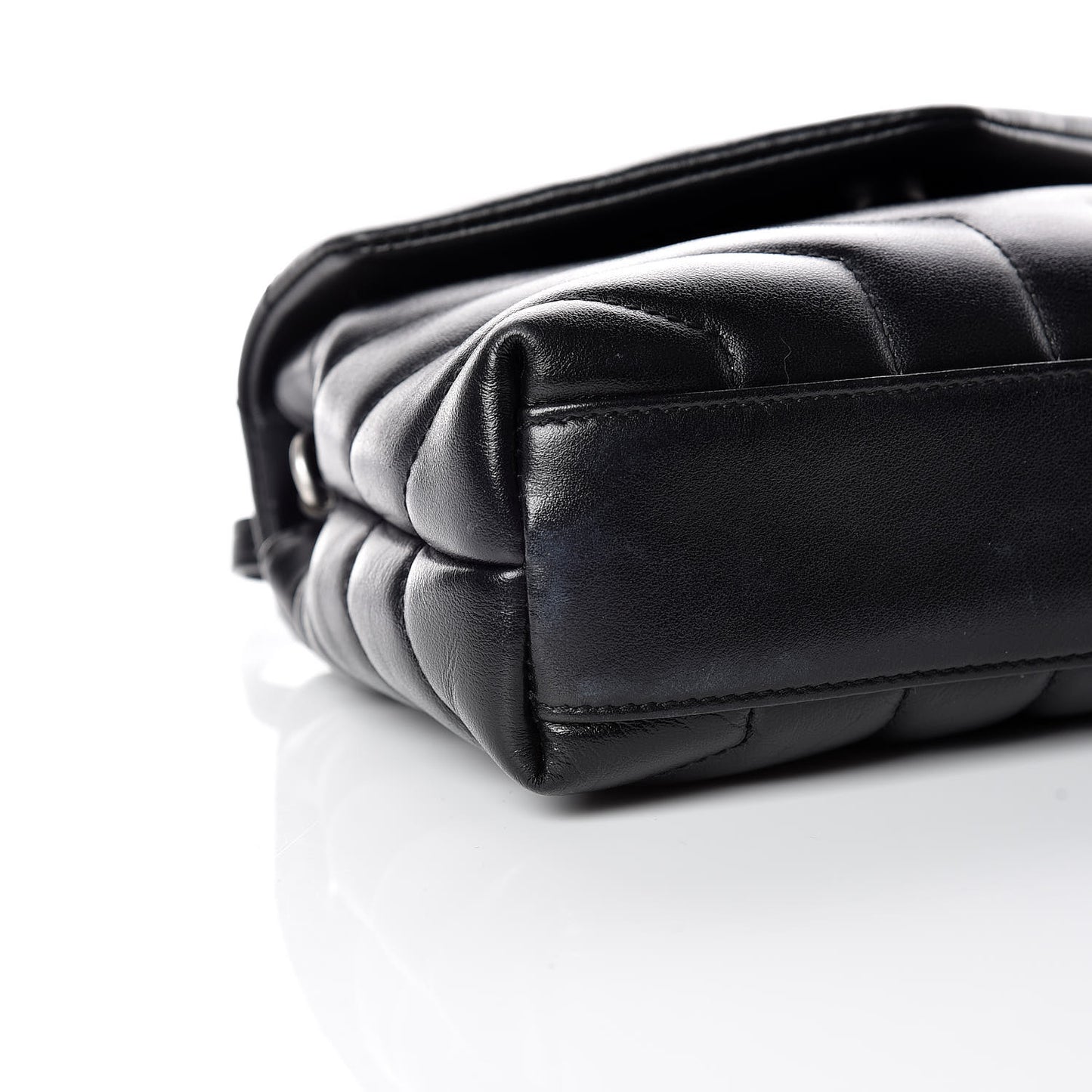 Calfskin Y Quilted Monogram Toy Loulou Crossbody Bag Black
