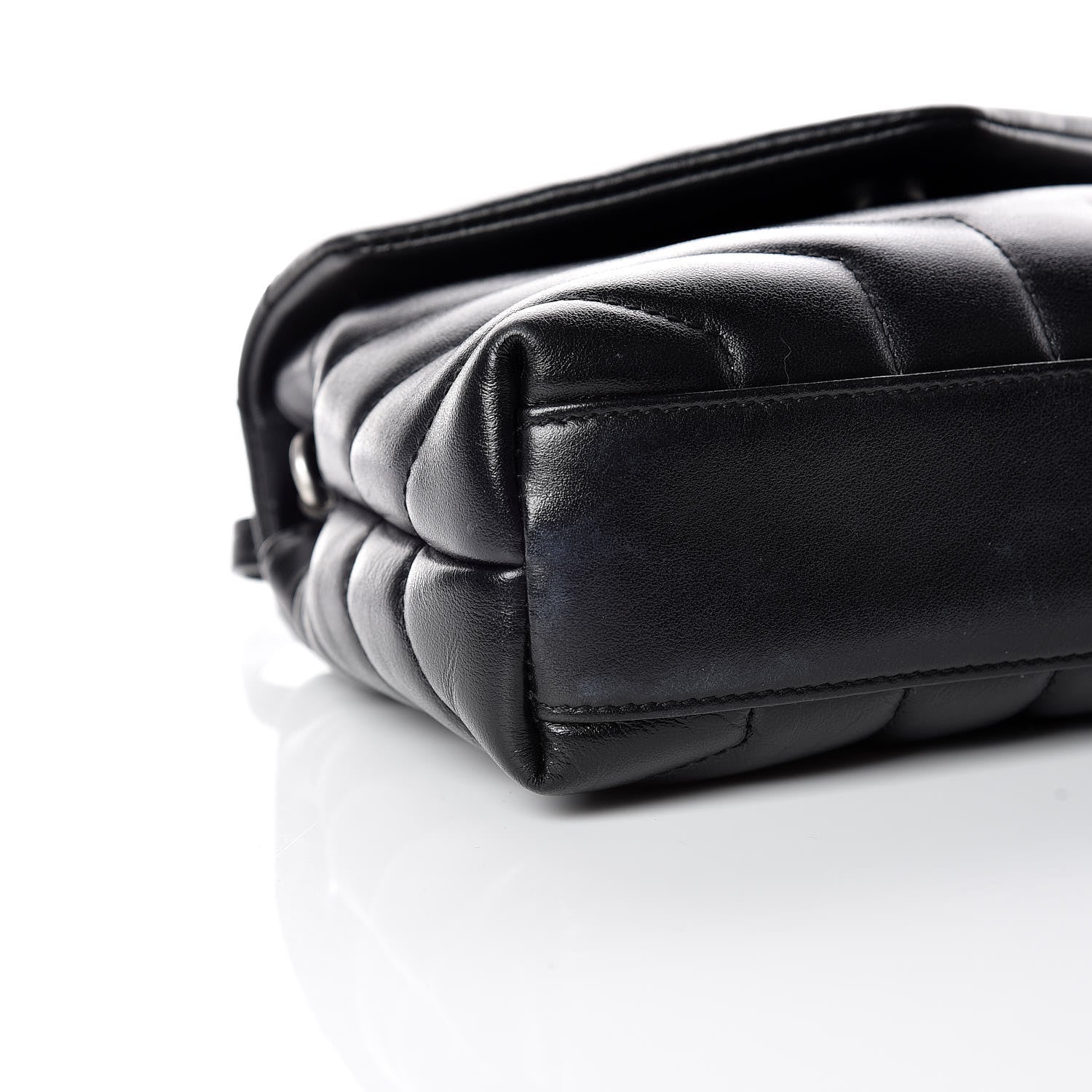 Saint Laurent Calfskin Y Quilted Monogram Toy Loulou Crossbody Bag Black 5 of 12