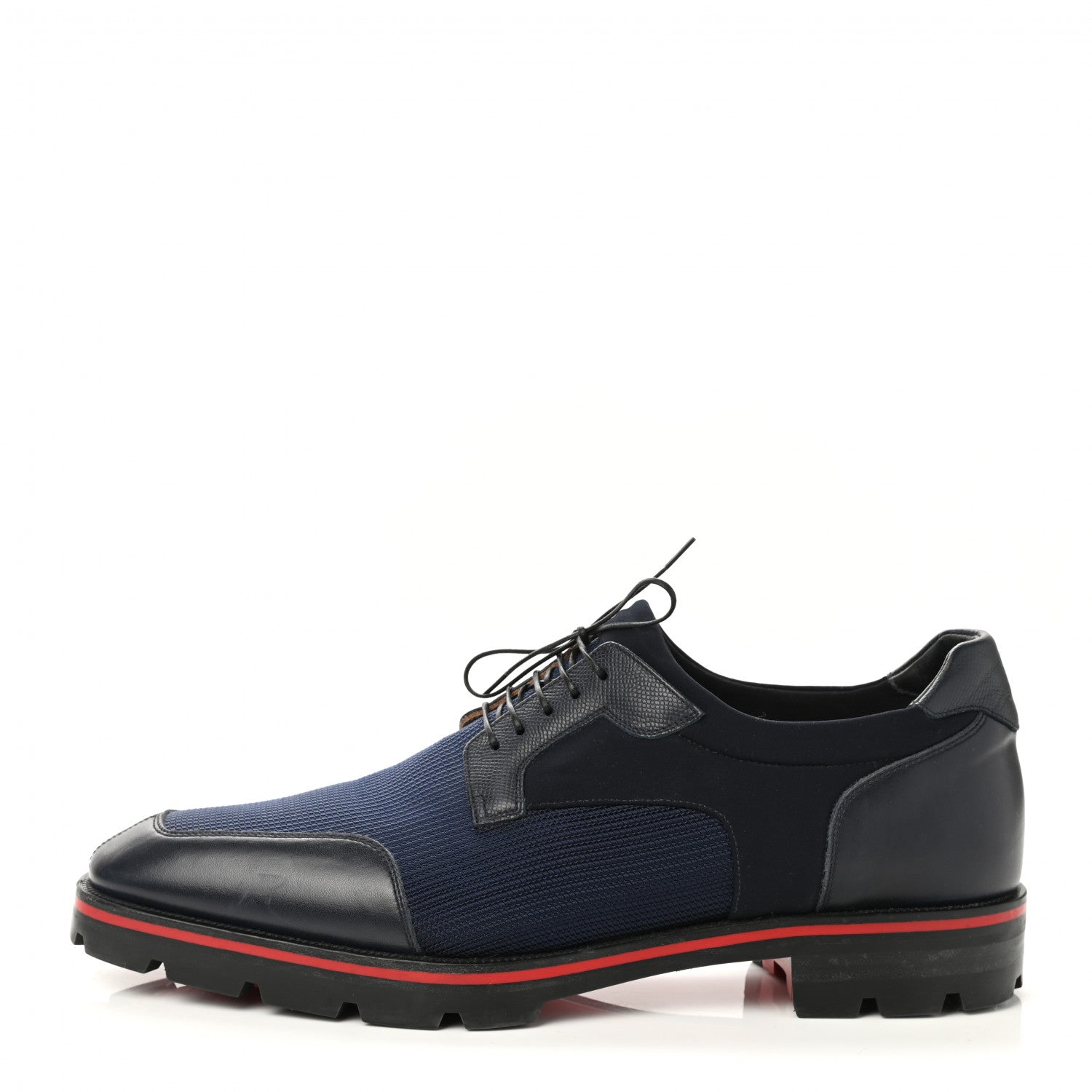 Christian Louboutin Neoprene Calfskin Mika Sky Mens Flats 46 Navy 1 of 11