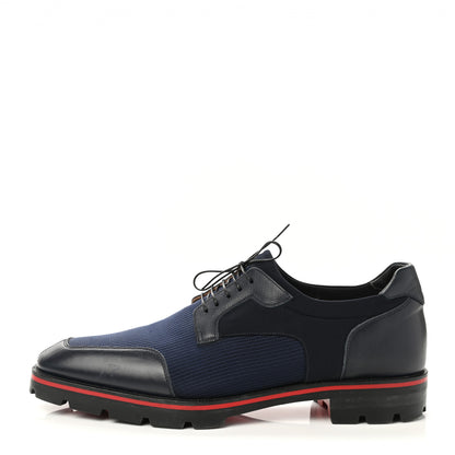 Christian Louboutin Neoprene Calfskin Mika Sky Mens Flats 46 Navy 1 of 11