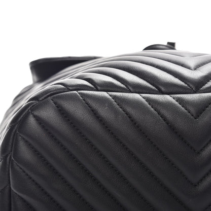 Chanel Calfskin Chevron Quilted Large Urban Spirit Backpack Black 11 of 11