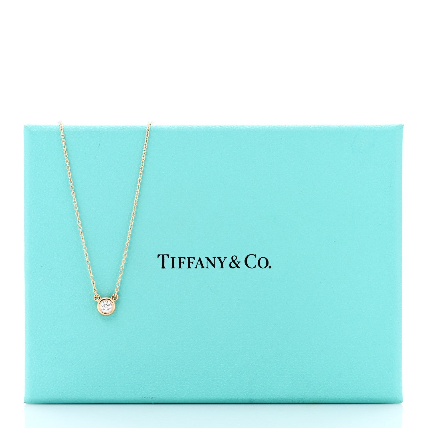 Tiffany 18K Yellow Gold Diamond .12ct Elsa Peretti Diamonds by the Yard Pendant Necklace 5 of 5