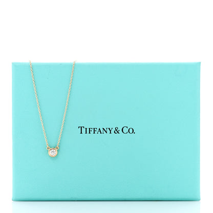 Tiffany 18K Yellow Gold Diamond .12ct Elsa Peretti Diamonds by the Yard Pendant Necklace 5 of 5